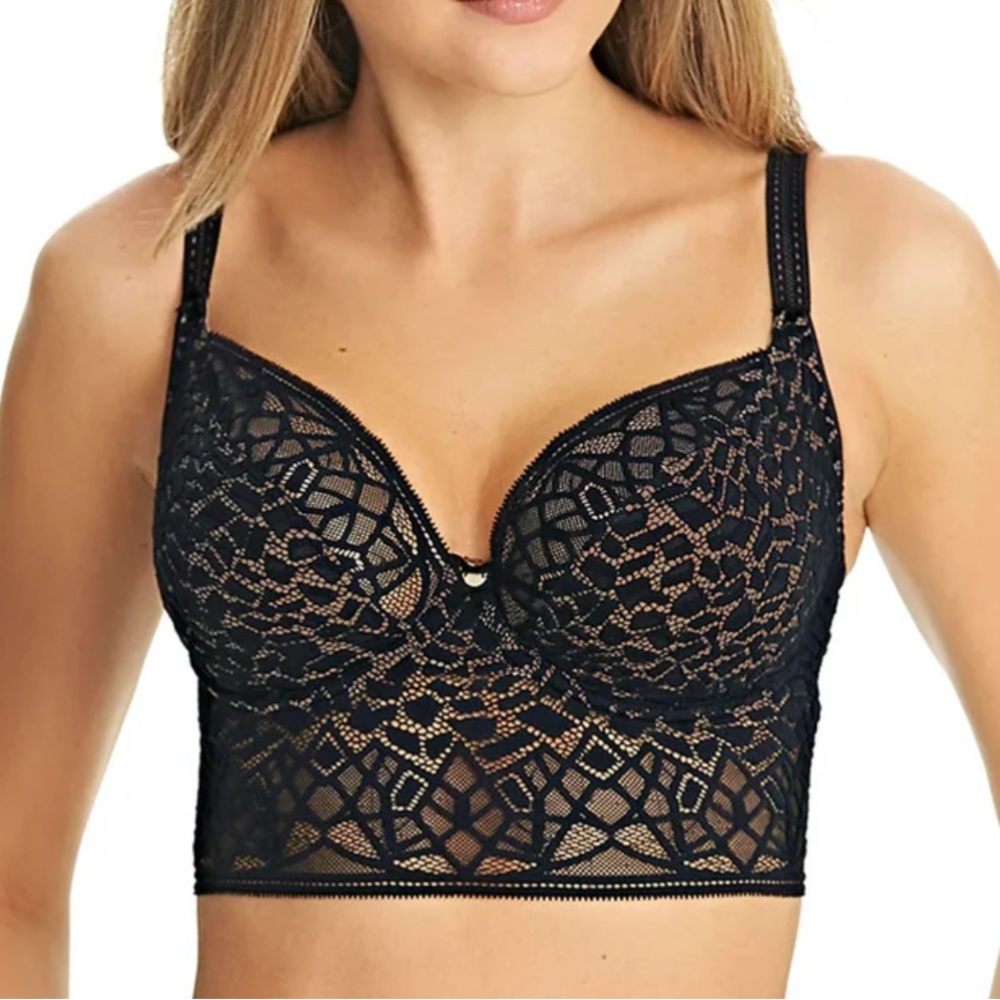 FREYA SOIREE BLACK LACE UNDERWIRE BRALETTE - NWT